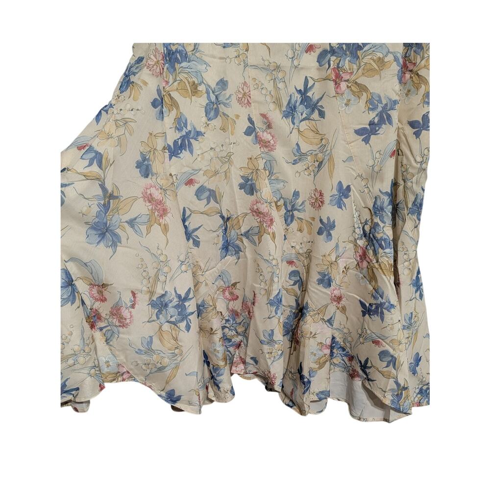 Tuckernuck Floral Mallory Maxi Skirt XL Flowy Flared Chiffon Summer Resort Wear - Picture 9 of 14